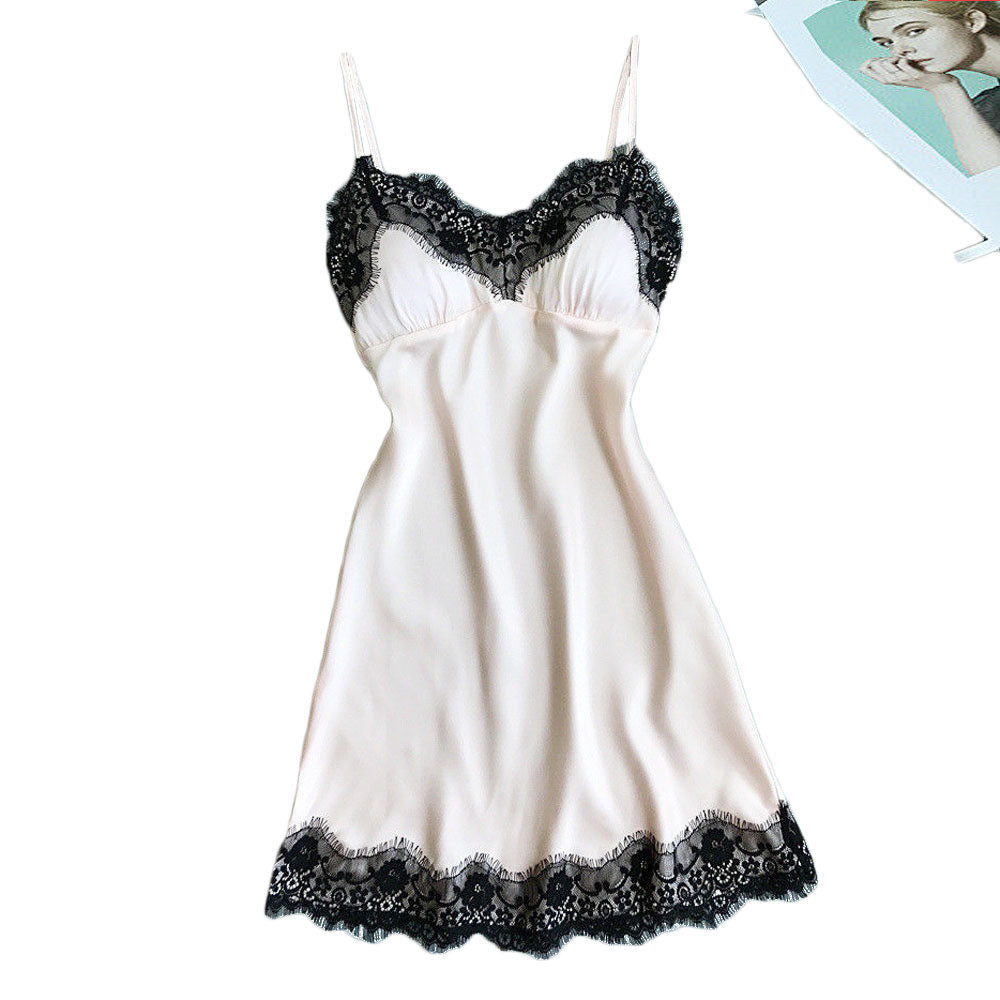 Lace Trimmed Womens Sleepwear Nightdress