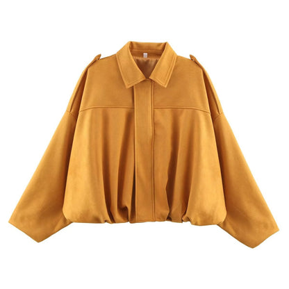 Womens Batwing Sleeve Bomber Jacket