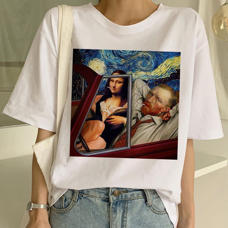 Van Gogh T-shirt Kunstschilderij T-shirt Dames