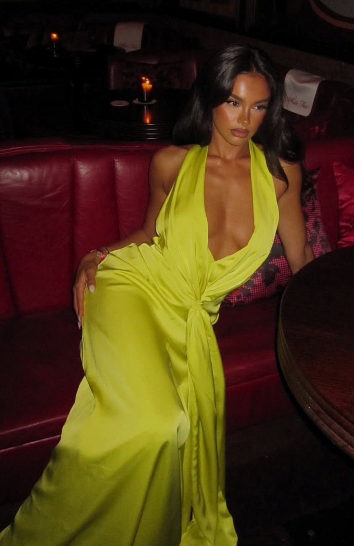 Deep V-Neck Long Party Dress