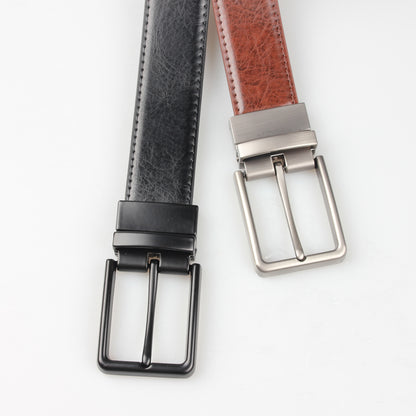 Men's two-layer cowhide belt