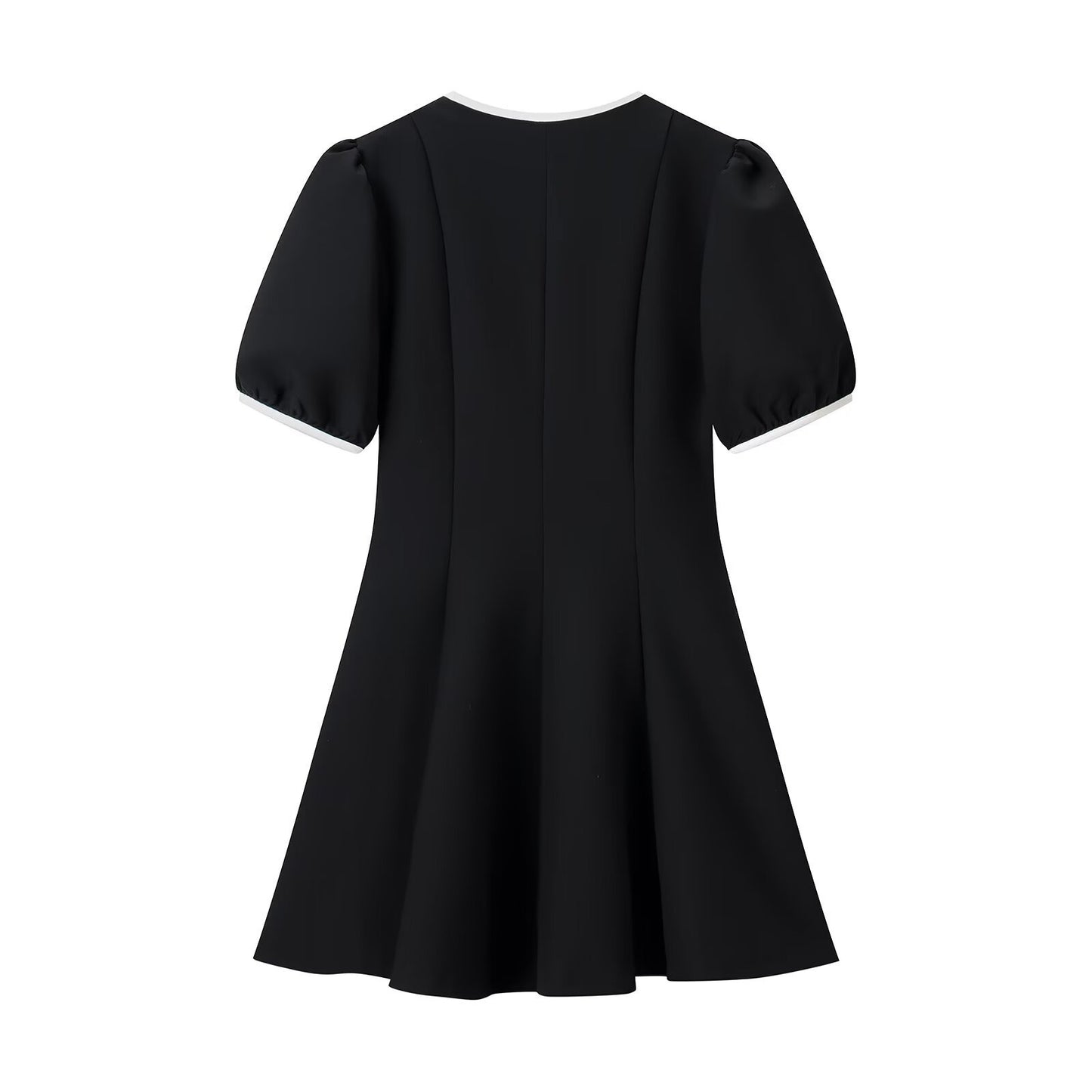 New women's stylish contrasting butterfly bow mini dress