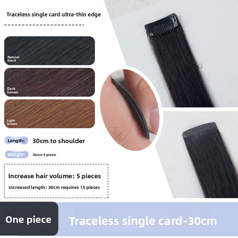 Real human hair invisible clip-ins without any trace 1 pcs or 5 pcs