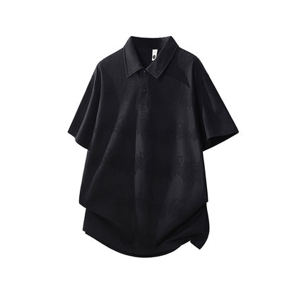 Stijlvolle  poloshirt met opstaande kraag en korte mouwen voor heren