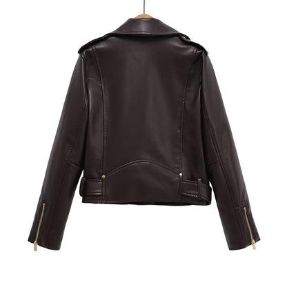 Imitation leather jacket