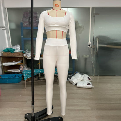 Sporttop Yogakleding Heupverhoging Fitnessbroek Tweedelige set