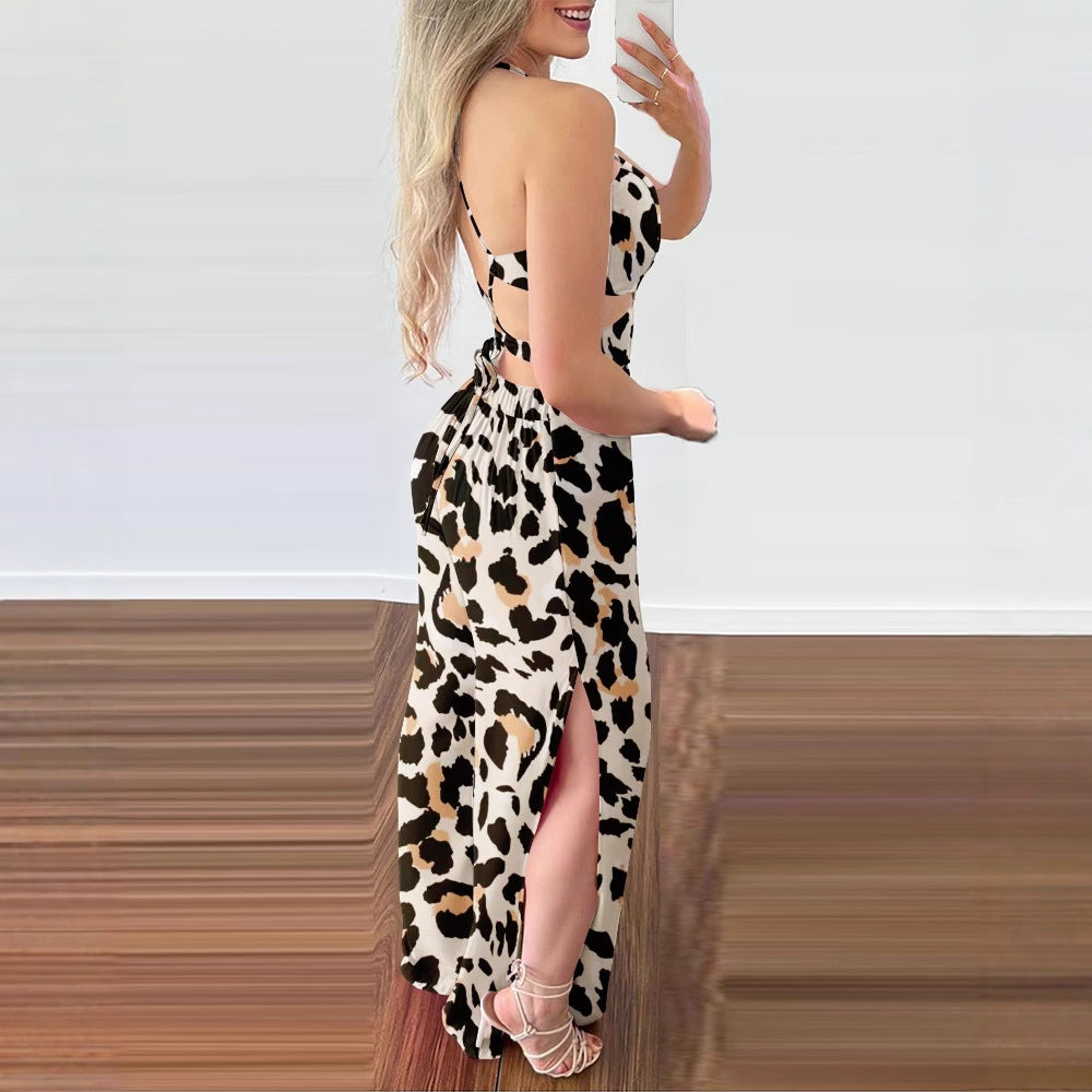 Style Leopard Print Wide-Leg Jumpsuit