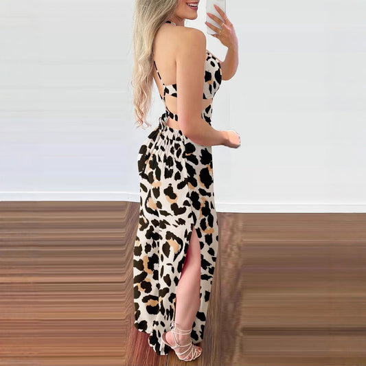 Style Leopard Print Wide-Leg Jumpsuit