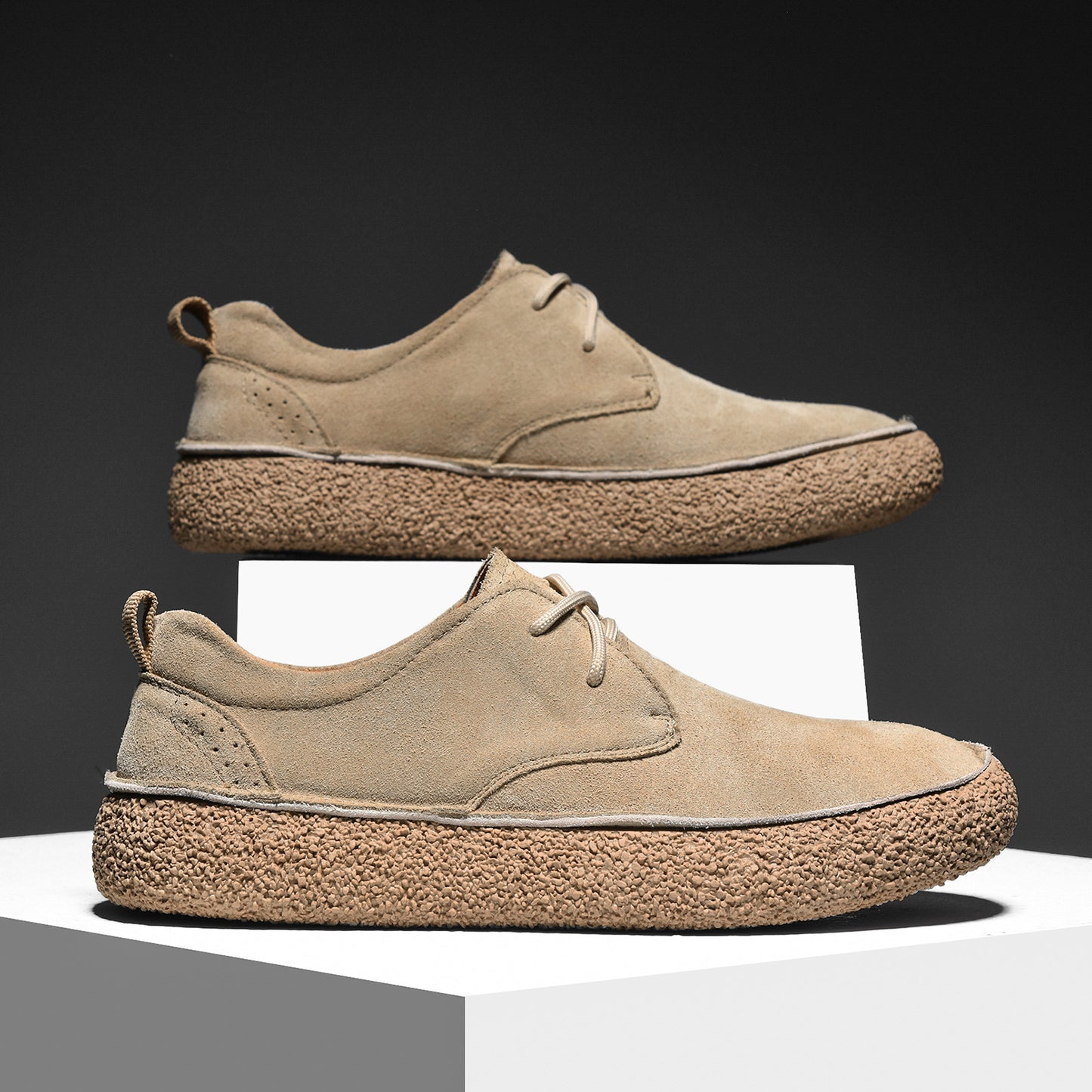 Mens Suede Leather Casual Sneakers