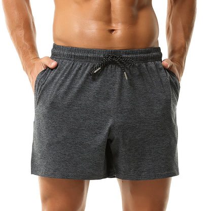 Europese effen mid-waist shorts met zakken en trekkoord