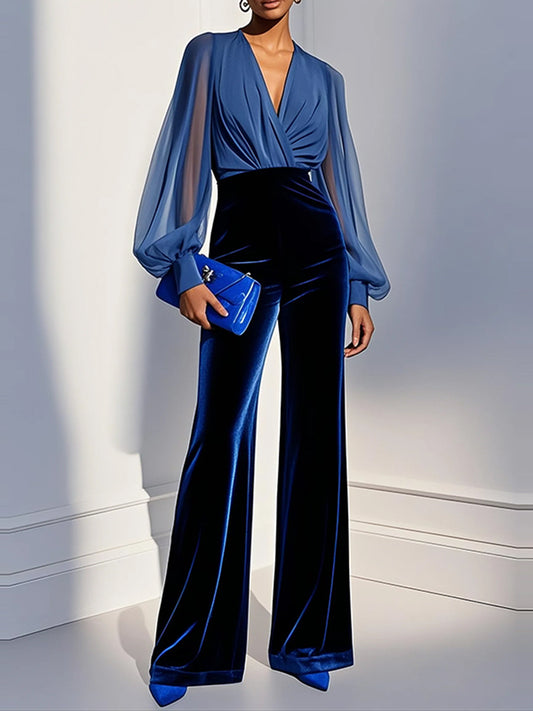 Women's Fashion Elegant Waist-Cinching Wide-Leg Jumpsuit for Women