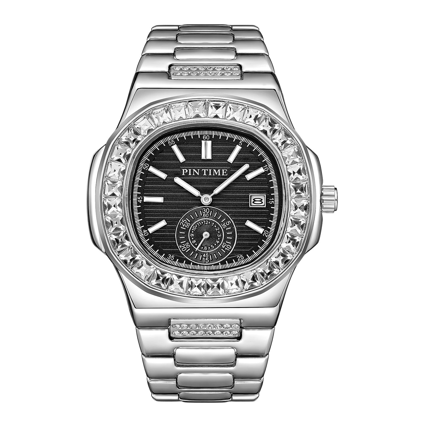 Mens Diamond Accent Quartz Watch