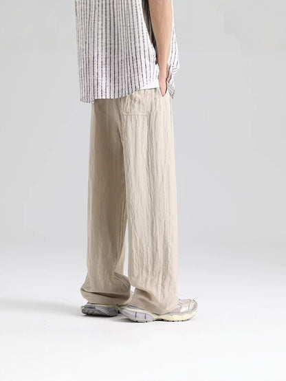 Men's Linen Blend Casual Straight Leg Pants