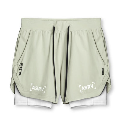Sports Shorts, Mens American Trendy Brand Anti Glare Double Layer Quick Drying Basketball Pants, Outdoor Running Fitness Capris