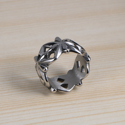 retro hollow pattern ring