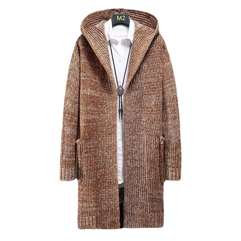 Mens Hooded Knit Cardigan