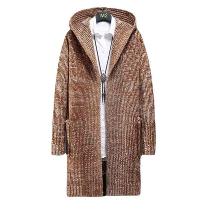 Mens Hooded Knit Cardigan