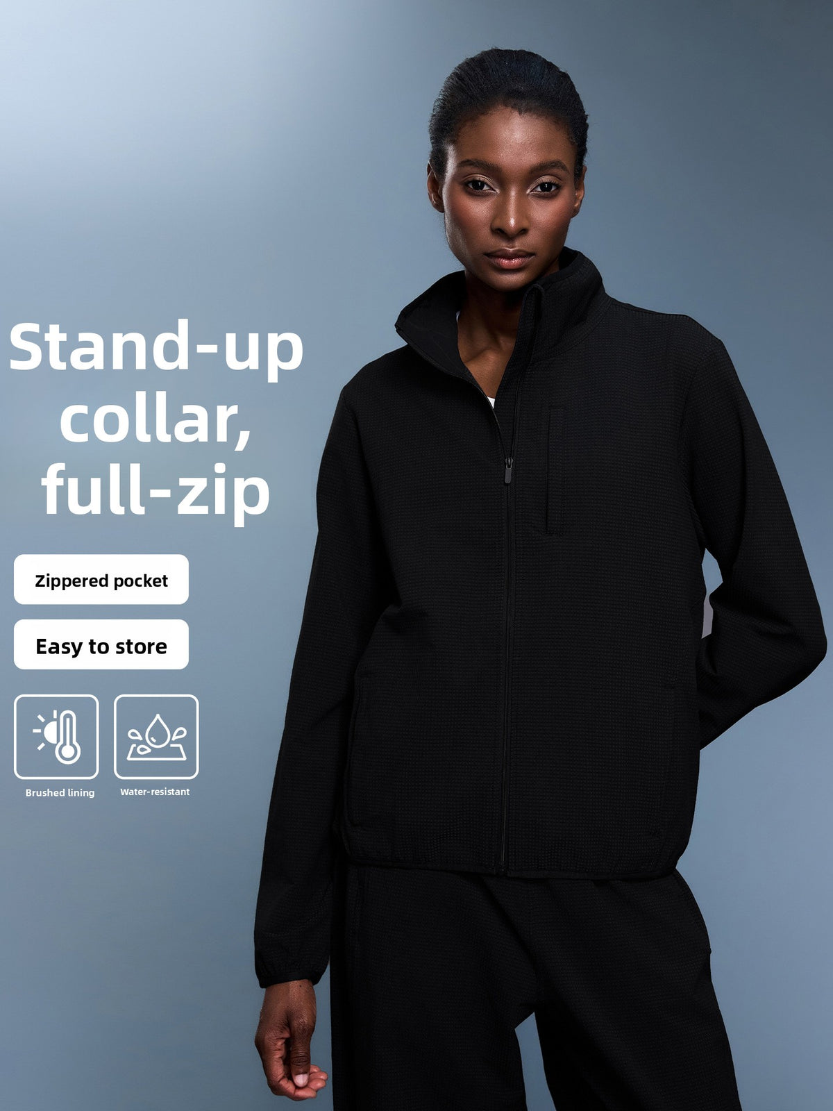 Outdoor Lightweight Waterproof Breathable Mountaineering Suit Thin Fleece Collar