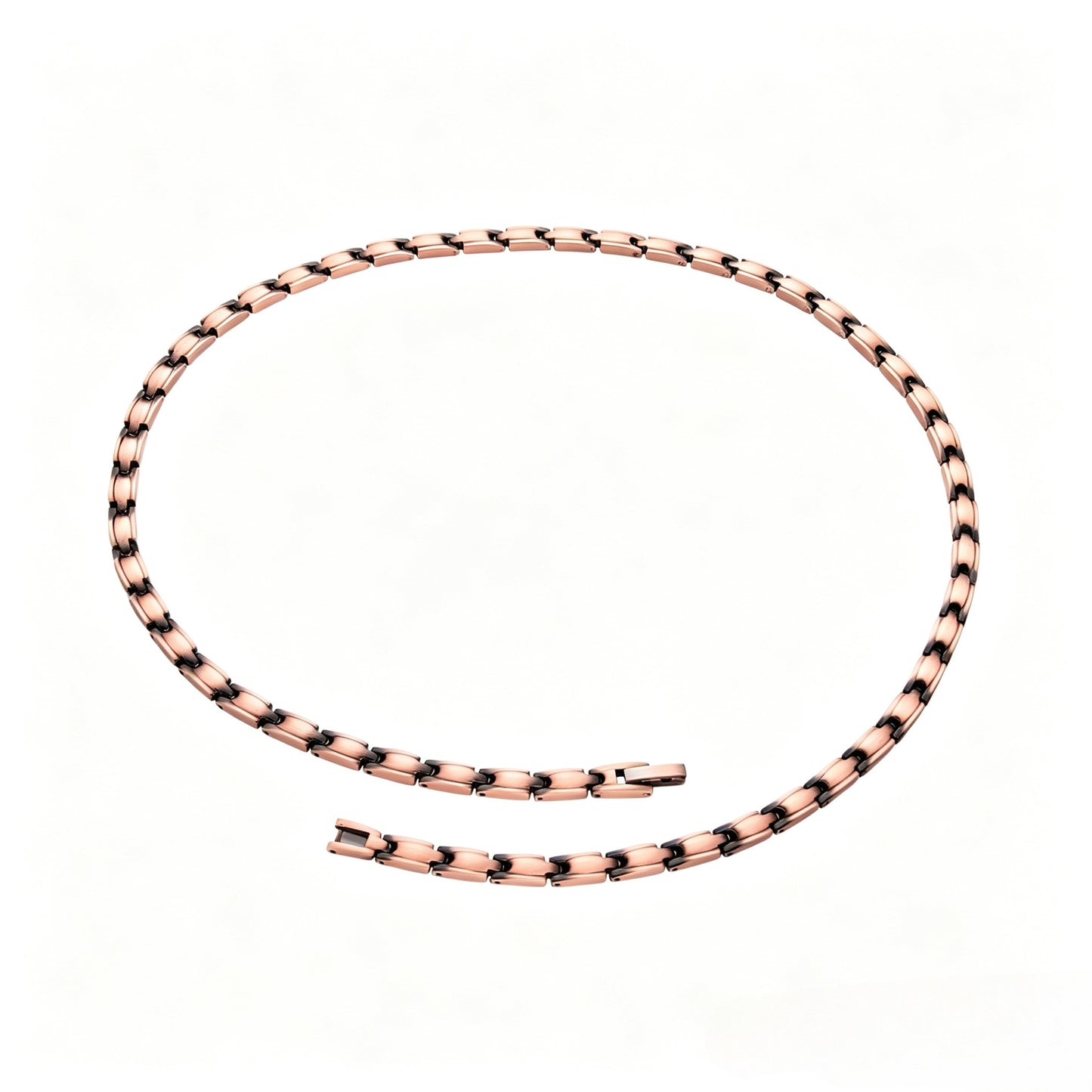 Vintage ketting van gevlochten koper unisex