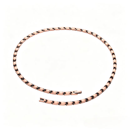 Vintage ketting van gevlochten koper unisex