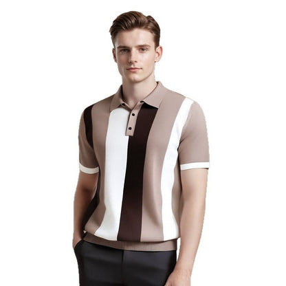 Summer casual T-shirt men's polo shirt short sleeved shirt