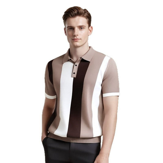 Summer casual T-shirt men's polo shirt short sleeved shirt