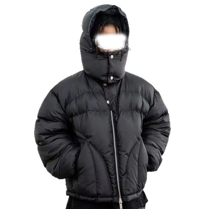 Men's Y2K Hip-Hop High-Collar Hooded Puffer Jacket
