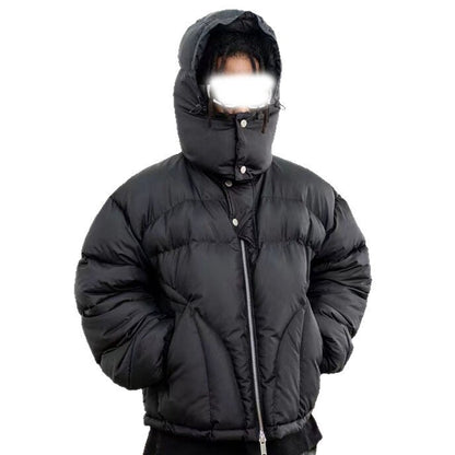 Men's Y2K Hip-Hop High-Collar Hooded Puffer Jacket