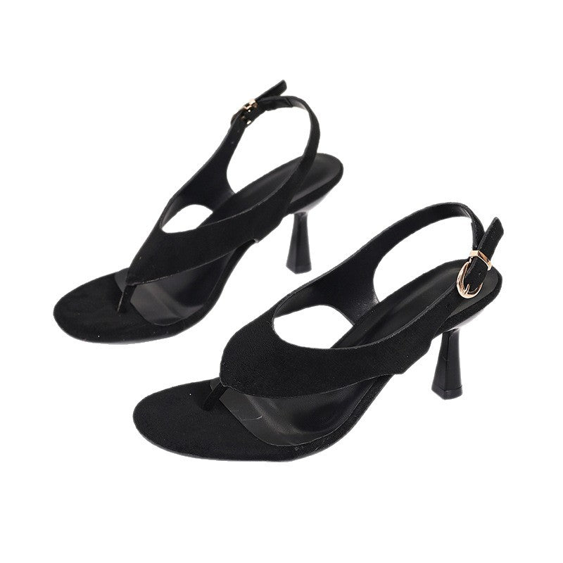 Womens High-Heeled Buckle Stiletto Sandals