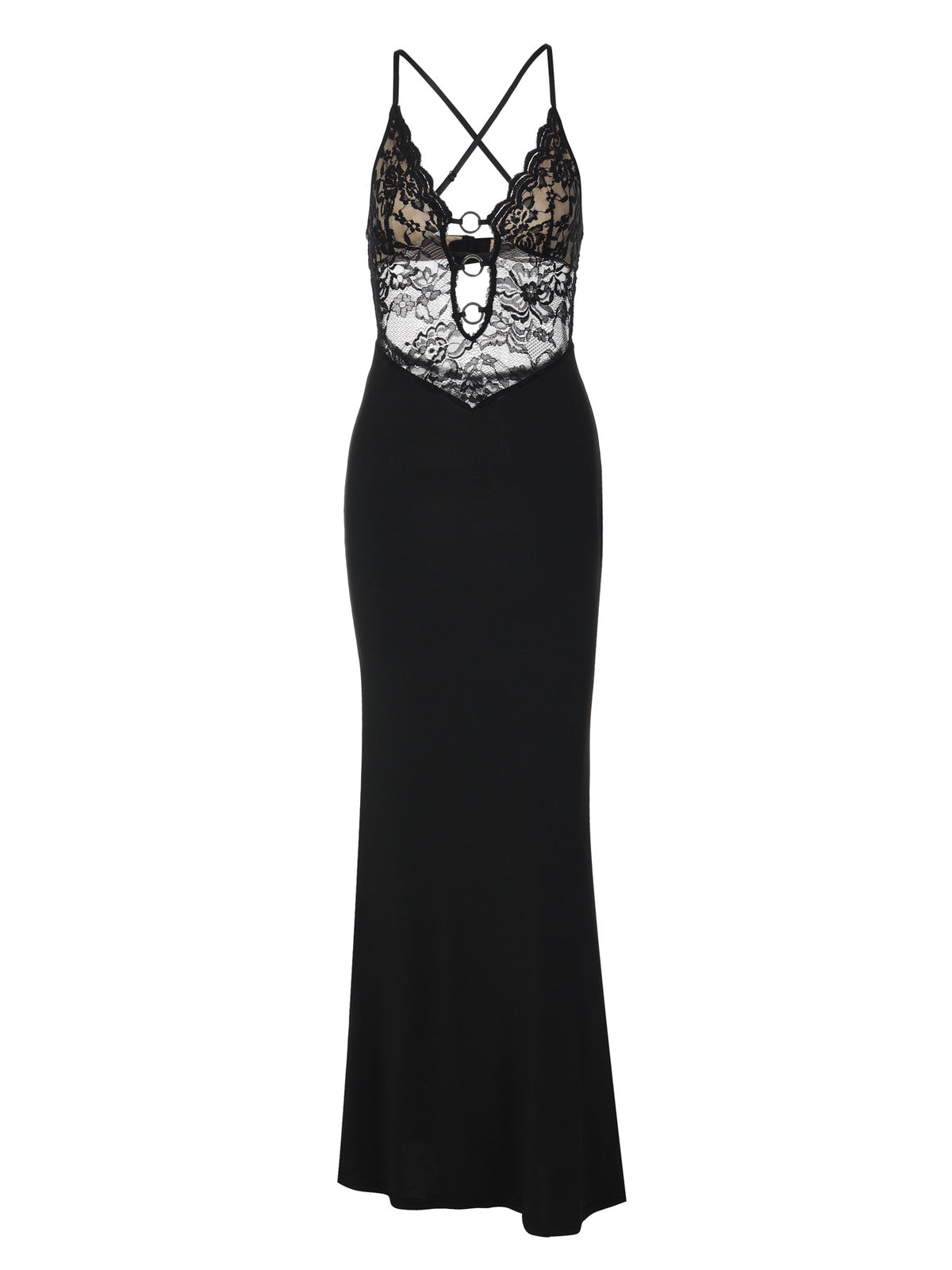 Fashionable halter top long dress
