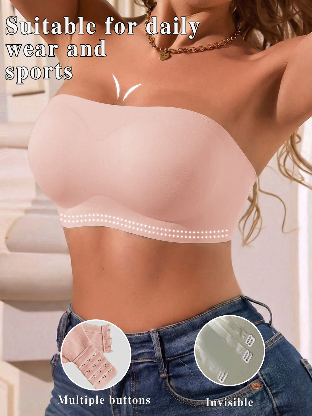 Seamless Wire-Free Tube Top with Anti-Slip Design