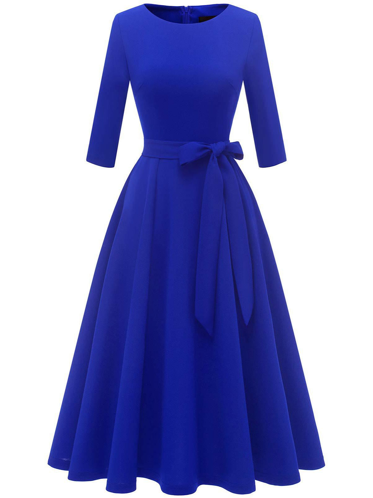 Retro Elegant Women's Evening Dress with Oversized Hem