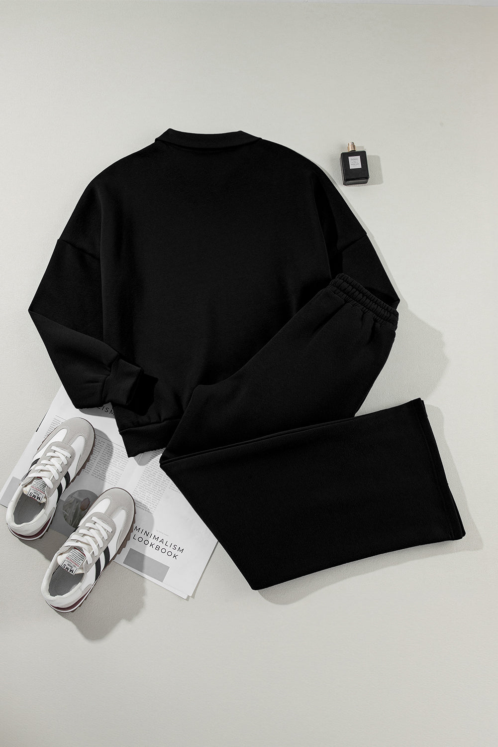 Sweatshirt met halve rits en bijpassende broek
