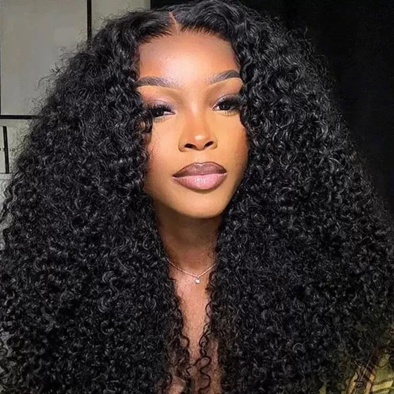 Double Drawn Human Hair Pixie Curly Wig
