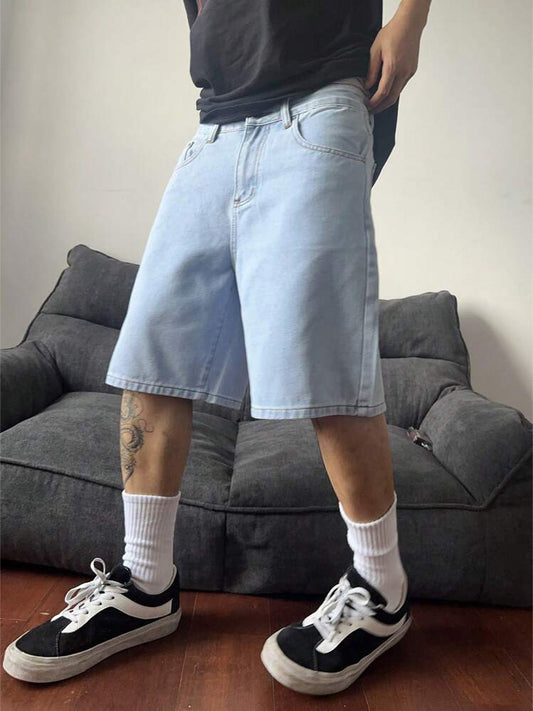 Retro Denim Shorts for Men