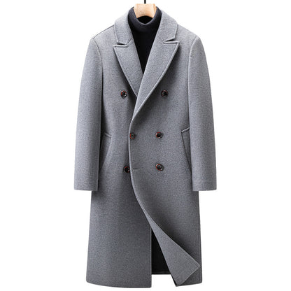 Men's double-breasted wool coat - thick and long? jacket