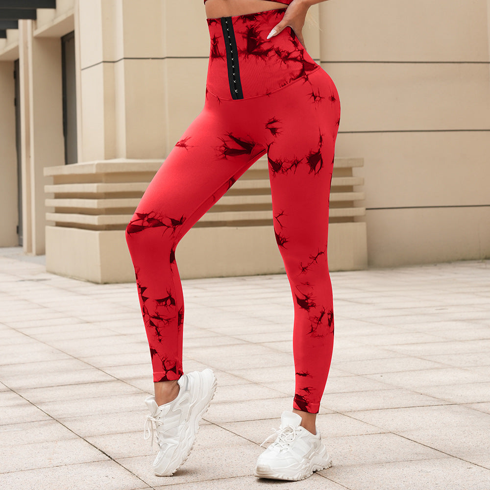 High Waist Tie-Dye Seamless Yoga Pants