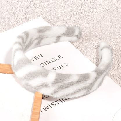 Luipaardprint pluizige haarband