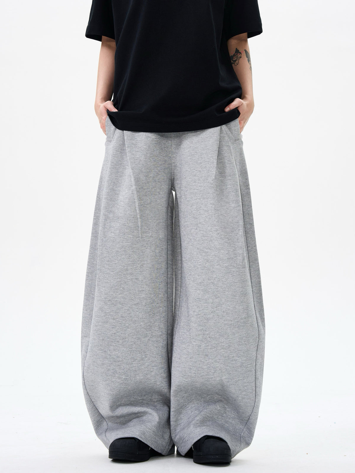 Women's High Waist Drawstring Wide Leg Streetwear Casual Pants