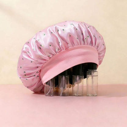 Women's Printed Polyester Wide-Brim Elastic Sleep Cap