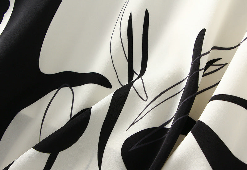 Rok met hoge taille en zwaluwstaartprint voor dames