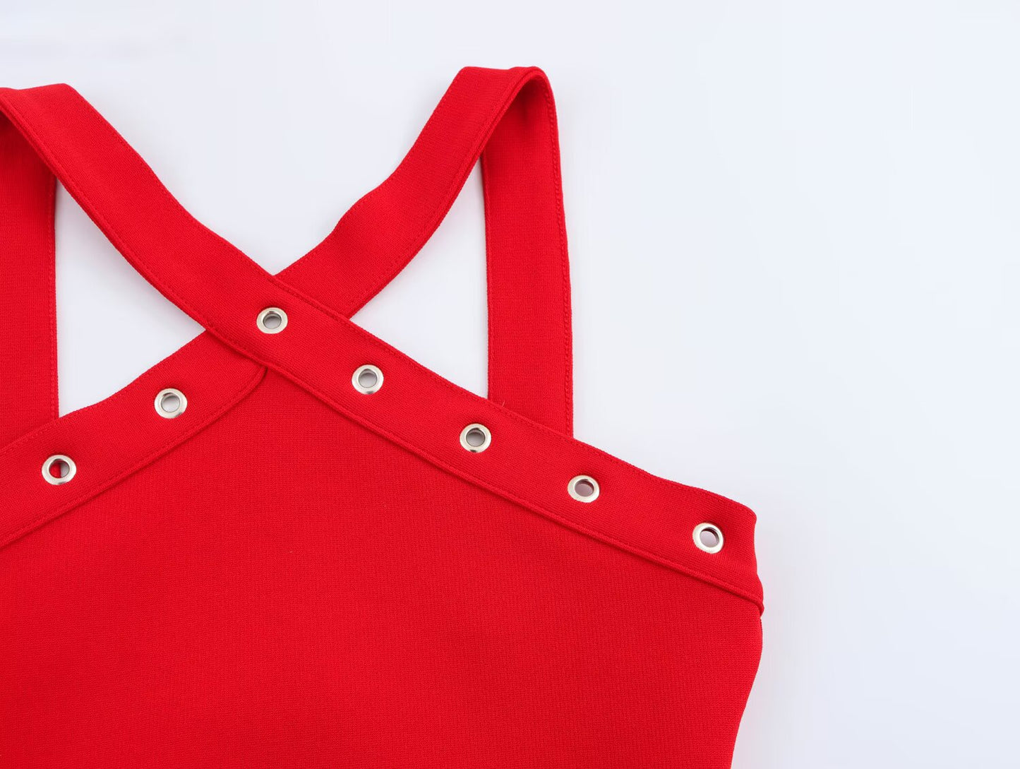 Summer fashion short sexy women's hanging neck shaping elastic jumpsuit