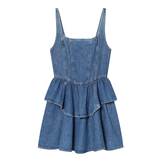 French waist cinching slimming versatile dress