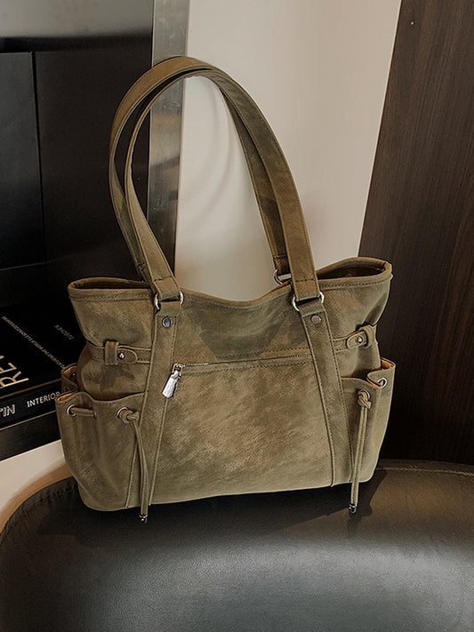 Retro motor messenger PU schoudertas