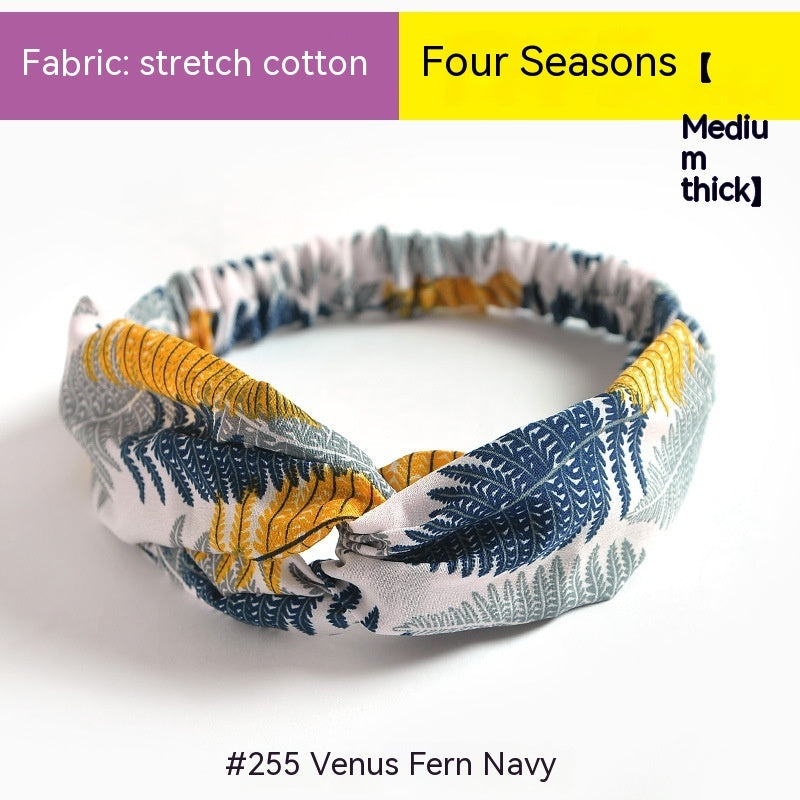 Elastische gekruiste chiffon hoofdband in Boheemse stijl