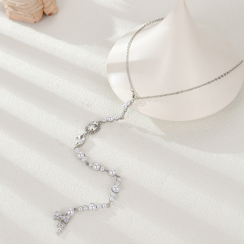 Elegant Geometric Body Chain with Rhinestone Accents