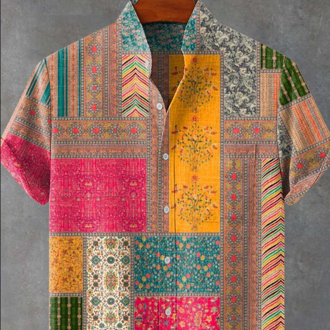 Fashionable Hawaiian Beach-Style Printed Shirt for Men