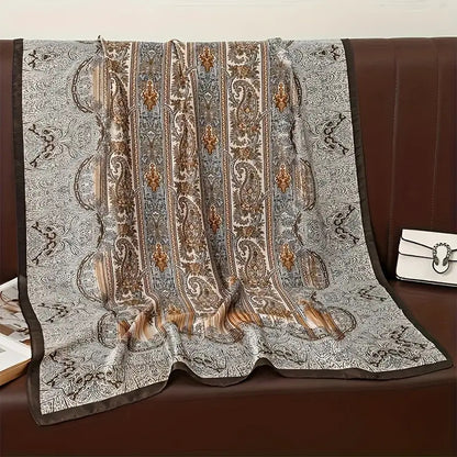 Women's Lijin Satin Scarf Floral Print Shawl