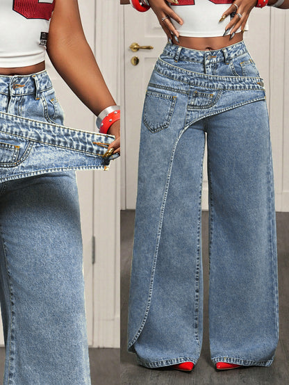 All-match Casual Irregular Women's Wide-leg Pants