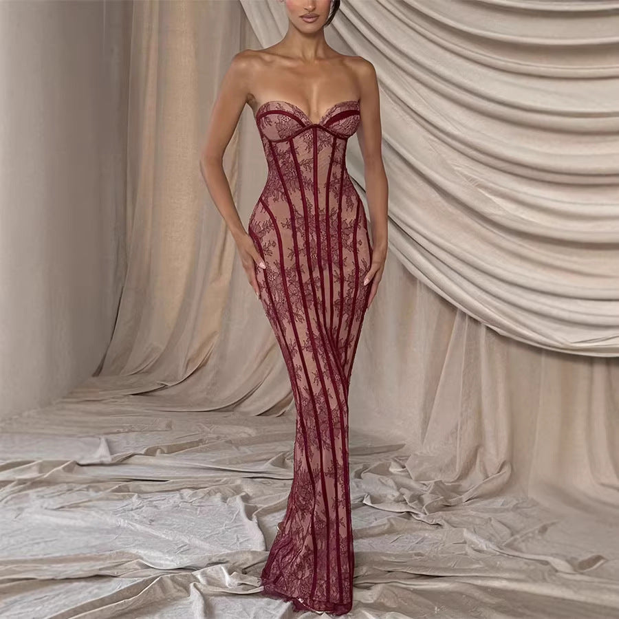 Lace Off-Shoulder Bodycon Dress